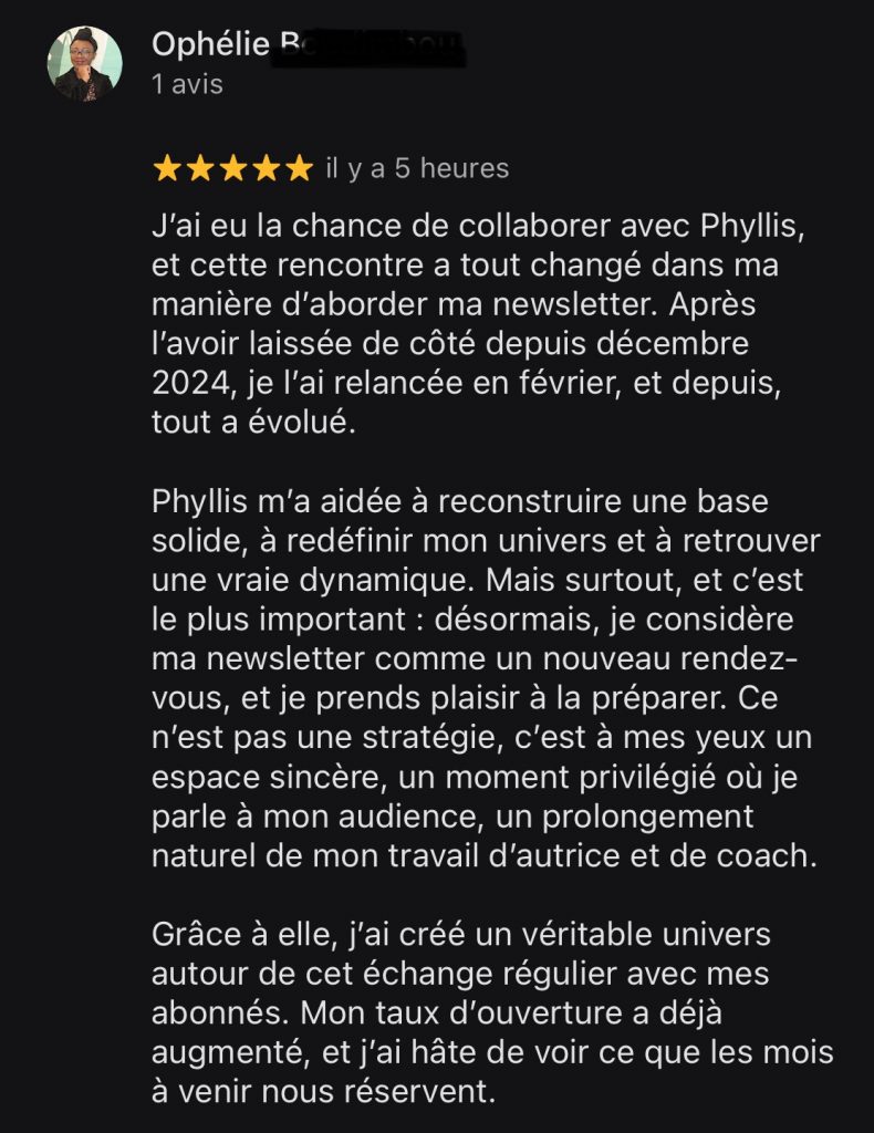 avis Ophélie